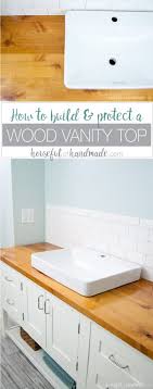 Engineered marble 31 single bathroom vanity top. How To Build Protect A Wood Vanity Top Houseful Of Handmade