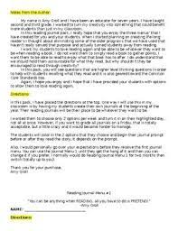 Maybe you would like to learn more about one of these? Reading Journal Menu Sample By Groll S Life Long Learners Tpt