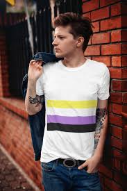 Nonbinary pride flag — kye rowan created the nonbinary pride flag, which has yellow, white, purple, and black horizontal stripes, in 2014. The Nonbinary Pride Flag What It Is And Why It Was Created