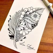 Cliquer Sur L Image Mandala Dessin Design Graphisme Idee Coloriage Mandala Peinture Dessin T Feather Drawing Zentangle Art Art Drawings Sketches Creative
