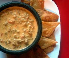 Beefy Rotel Cheese Dip And Chips Food Recipes Football Food