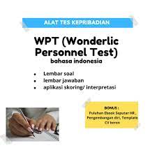 The wpt measures how well a person. Jual Alat Tes Psikologi Wpt Wonderlic Personnel Test Bahasa Indonesia Kota Depok Belytyus Tokopedia
