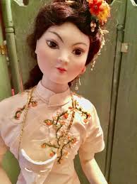 Beverly Walters 16” Early 1984 Asian One of a Kind Hand Sculpted Porcelain  Artist Doll