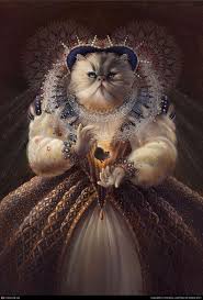 The Queen Is Not Amusted Cat Queen By Christina Hess Animal Art Cat Art Pet Portraits