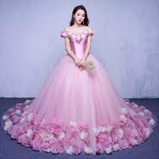 Bei fashn.de mode für frauen entdecken, vergleichen und kaufen. Elegante Pink Brautkleider 2018 Ballkleid Applikationen Off Shoulder Ruckenfreies Kurze Armel Kapelle Schleppe Hochzeit