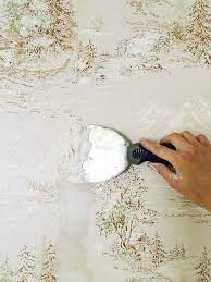 How To Easily Apply Paint Over Hard To Remove Wallpaper Hunker Painting Over Wallpaper Cleaning Painted Walls Old Wallpaper