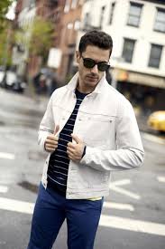 Look Your Very Best On Your Next Date With Our Men S Tailored Yet Casual 100 Cotton White Denim Jacket Mens Fashion Denim White Jeans Men Mens Light Jacket