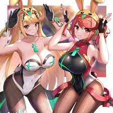 Bunny-Suit Pyra and Mythra (by @gonzarez1938) : r/Xenoblade_Chronicles