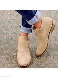Black Ankle Boots No Heel Leather Plain Flat Velvet Round Toe Outdoor Ankle Boots Berrylook Com Womens Boots Ankle Ankle Boots Flat Boots