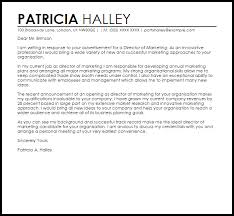 A cohesive resume package is a very attractive selling point. Director Of Marketing Cover Letter Sample Cover Letter Templates Examples