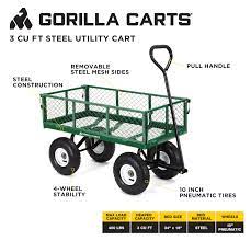 ( 0.0) out of 5 stars. Buy Gorilla Carts Gor400 400 Lb Steel Mesh Garden Cart With 10 Tires Online In Uae 50753941