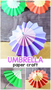 Paper Umbrella Craft For Kids A Fun Rainy Day Idea Umbrella Craft Paper Umbrellas Origami Crafts