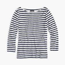 J Crew Ivory Navy Striped Boatneck T Shirt Ufo No More