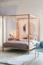 30 Small Spaces Girly Apartment Bedroom Ideas Wooden Canopy Bed Bedroom Inspirations Home Decor Bedroom