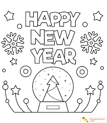 Religious new years coloring pages. Happy New Year Coloring Page 05 Free Happy New Year Coloring Page
