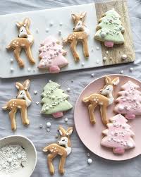 Woodland Sugar Cookies Rose De Noel Recette Biscuit De Noel Arbre Noel Rose