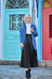 Tesettur Incili Sik Kot Ceket Modelleri Moda Tesettur Giyim Kot Ceket Moda Moda Stilleri