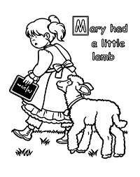 Displaying 70 lamb printable coloring pages for kids and teachers to color online or download. Mary Had A Little Lamb Coloring Pages For Kids Color Luna