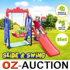 Kids Slide Swing Basketball Ring Activity Center Toddlers Outdoor Play Toys Set Toddler Outdoor Play Toddler Outdoor Kids Slide