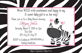 Baby Shower Invitations For Girls Zebra Zebra Baby Shower Invitations Baby Girl Invitations Baby Shower Invitation Templates