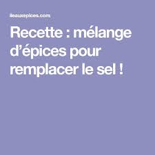 Recette Melange D Epices Pour Remplacer Le Sel L Ile Aux Epices Melange D Epices Recette Sel