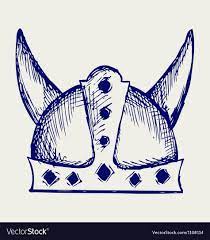 Viking Helmet Royalty Free Vector Image Vectorstock Affiliate Royalty Helmet Viking Free Ad Viking Helmet Tattoo Viking Helmet Viking Hat