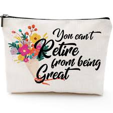 Commemorate everything they have achieved with a personalized retirement gift. Unique Novelty Ideas For Her Nurses Navy Air Force Military Gag Retired Bag For Coworkers Office Family Funny Retirement Gifts For Women Mom Boss Retirement Women Makeup Bag Gift Storage