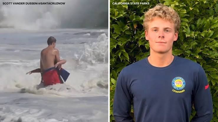 Teen lifeguard Ryder Williams in viral Santa Cruz surf rescue gains recognition as officials highlight beach safety - ABC7 San Francisco