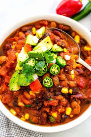 Vegetarian Chili Jessica Gavin Recipe Vegetarian Chili Spicy Seasoning Whole Food Recipes