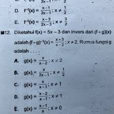 Mencari kepala mati anda tinggal ingin mencari angka mati di posisi apa? Diketahui F X 5x 3 Dan Invers Dari Fog Adalah Fog 1 Adalah X 3 X 2 Rumus Fungsi G Adalah Brainly Co Id