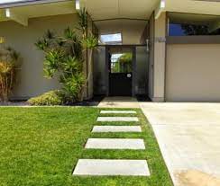 Some slabs are simply set into a lawn so that grass can grow between the segmented pavers. 7 Outdoors Modern Concrete Walkways Ideas Concrete Walkway Concrete Pavers Walkway Paver Walkway