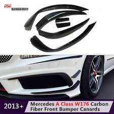 Mercedes A Class W176 Front Bumper Canard Splitters For Benz 2013 2014 2015 A45 Amg A160 Cdi A180 A200 A250 With Amg Packa Benz A Class Mercedes A Class Benz