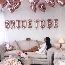 Bride to be rose gold letter mylar balloon banner. 16inch Bride Balloons Bride To Be Foil Letter Balloons Wedding Bachelorette Party Decoeation Hen Party Accessories Ballons Accessories Aliexpress