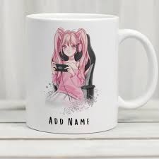 Personalised Anime Mug Kawaii Gamer Personalised Girl Gamer - Etsy