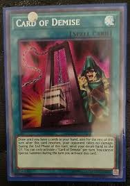 The it may attack your opponent's life points directly portion of the effect is. 1 X Nm Card Of Demise Lckc En029 Secret Rare 1st Edition Yu Gi Oh Tcg 6 49 Picclick