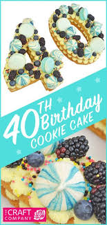 40th Birthday Cookie Cake Ideas 40th Birthday Cookie Cake To View The Tutorial Please Visit Https Www Craftcompany Co Uk Boys 40th Birthd Cookie Cake Birthday Birthday Cookies Cookie Cake