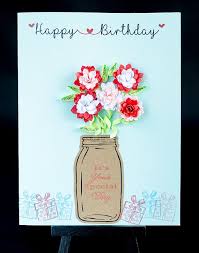 Creative Handmade Birthday Cards For Mom From Daughter Pink Floral Wreath Birthday Anniversary Wedding Card For Her Etsy Happy Birthday Cards Handmade Birthday Cards For Her Happy Birthday Cards