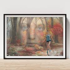 Watching From the Forest Art Print by Dennis Baswell
