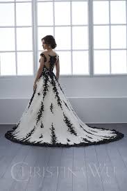 Christina Wu 15657 Dress Madamebridal Com Black Wedding Gowns Black White Wedding Dress Goth Wedding Dresses