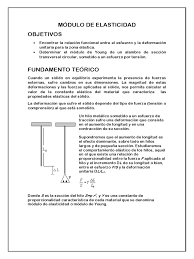 Esto se debe a que los niveles del precio y la cantidad demandada afectan los cambios porcentuales. Modulo De Elasticidad Umss Elasticidad Fisica El Modulo De Young