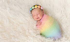 Set van 2 paar halfhoge sokjes regenboog baby glans afwerking. Foto Van Regenboogbaby Inspireert Ouders Wereldwijd Babyblog