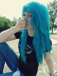 High pony with long bangs. Blue Scene Hair Taylorterminate Scene Hair Emo Scene Hair Blue Hair