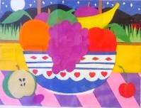 Depicting a Fiesta Fruit Bowl: Using Color Paper...