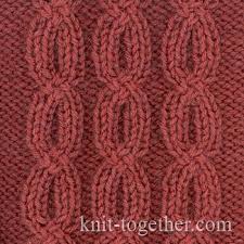 Knit Together Chain Pattern Knitting Pattern Chart Cable
