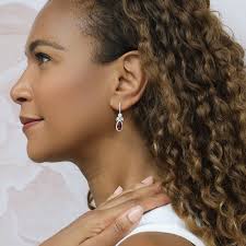 Ruby Halo Drop Earrings Silver CZ Halo Drop Earrings Created Ruby John Ross  Jewellers