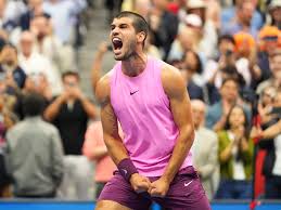 Carlos Alcaraz celebrating his victory as US Open winner
