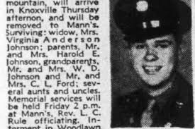 East Tennessee Veterans Memorial Association — Johnson, Edward F.