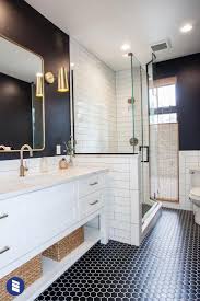 The vanity mirror, inset with shagreen leather, adds a luxurious touch. Pin By Madison Williams On Interior Design Bathrooms Remodel Small Master Bathroom Bathroom Interior Design