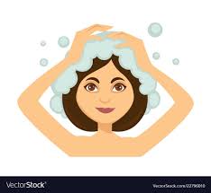 Young Woman Washing Her Hair And Taking Shower Vector Image On Vectorstock Marble Iphone Wallpaper Vector Illustration Vector
