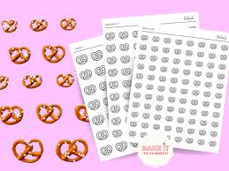 Pretzel Royal Icing Transfer Tracing Template (three Sizes: 0.5", 0.75, 1") 